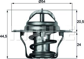 MAHLE TX 4 92D - Термостат охлаждающей жидкости / корпус autospares.lv