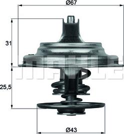 MAHLE TX 23 71D - Термостат охлаждающей жидкости / корпус autospares.lv