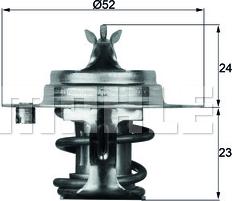 MAHLE TX 7 83D - Термостат охлаждающей жидкости / корпус autospares.lv