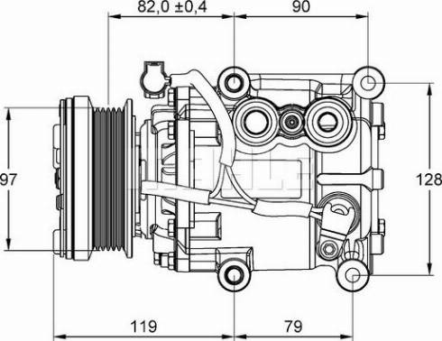 MAHLE ACP 853 000P - Компрессор кондиционера autospares.lv