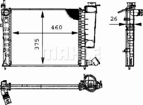 MAHLE CR 478 000P - Радиатор, охлаждение двигателя autospares.lv