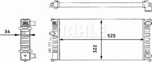 MAHLE CR 362 000P - Радиатор, охлаждение двигателя autospares.lv