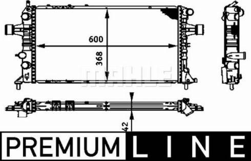 MAHLE CR 321 000P - Радиатор, охлаждение двигателя autospares.lv