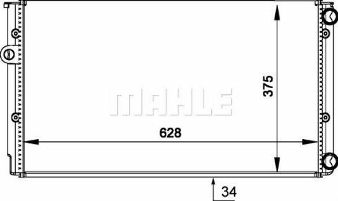 MAHLE CR 373 000P - Радиатор, охлаждение двигателя autospares.lv