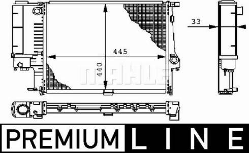 MAHLE CR 239 000P - Радиатор, охлаждение двигателя autospares.lv