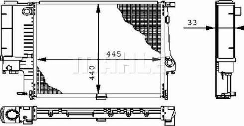 MAHLE CR 239 000P - Радиатор, охлаждение двигателя autospares.lv