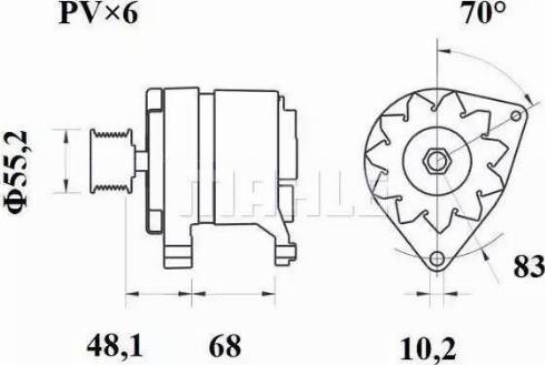 MAHLE MG 411 - Генератор autospares.lv