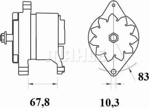 MAHLE MG 657 - Генератор autospares.lv