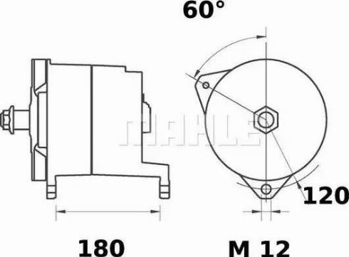 MAHLE MG 383 - Генератор autospares.lv