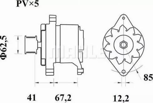 MAHLE MG 361 - Генератор autospares.lv