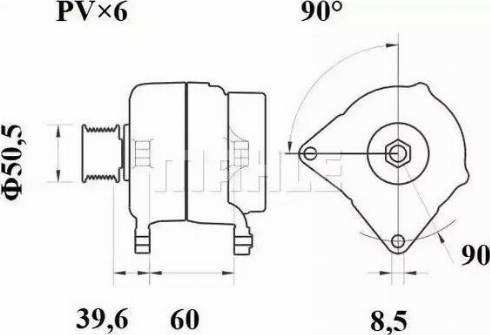 MAHLE MG 296 - Генератор autospares.lv