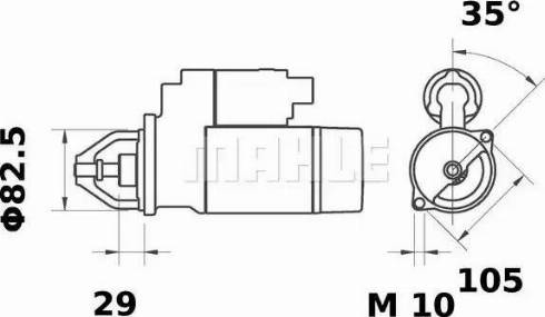 MAHLE MS 421 - Стартер autospares.lv