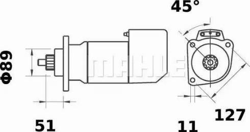 MAHLE MS 522 - Стартер autospares.lv