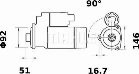 MAHLE MS 6 - Стартер autospares.lv