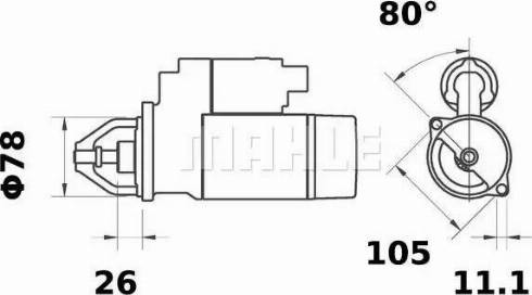 MAHLE MS 128 - Стартер autospares.lv