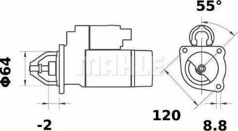 MAHLE MS 344 - Стартер autospares.lv