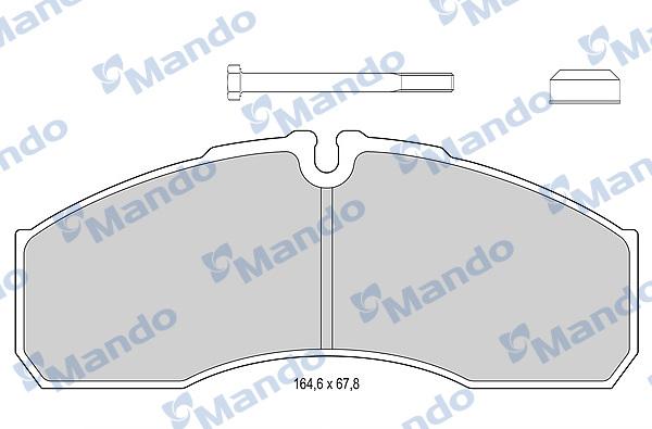 Mando MBF015993 - Тормозные колодки, дисковые, комплект autospares.lv