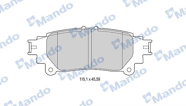 Mando MBF015981 - Тормозные колодки, дисковые, комплект autospares.lv