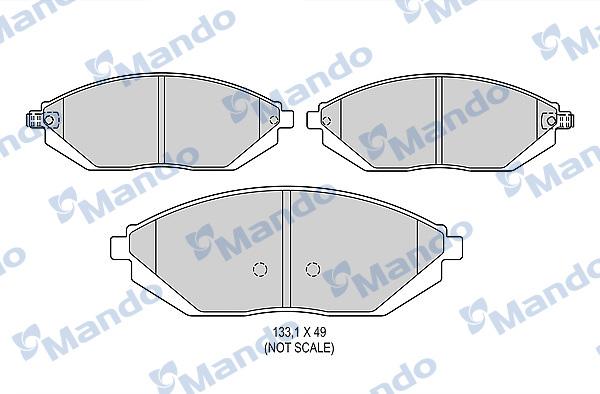 Mando MBF015933 - Тормозные колодки, дисковые, комплект autospares.lv