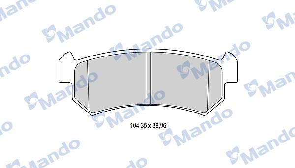 Mando MBF015929 - Тормозные колодки, дисковые, комплект autospares.lv