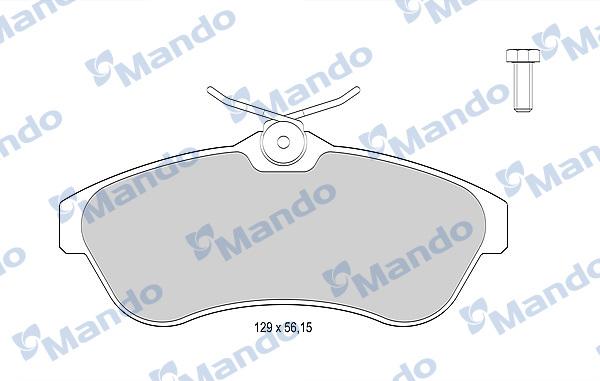 Mando MBF015463 - Тормозные колодки, дисковые, комплект autospares.lv