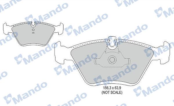 Mando MBF015406 - Тормозные колодки, дисковые, комплект autospares.lv