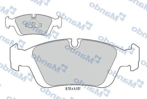 Mando MBF015400 - Тормозные колодки, дисковые, комплект autospares.lv