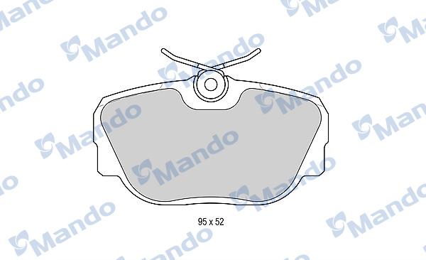 Mando MBF015403 - Тормозные колодки, дисковые, комплект autospares.lv