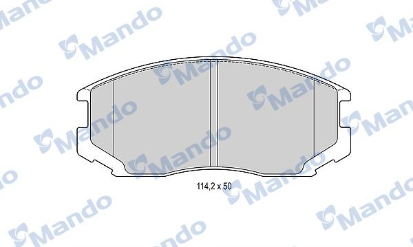 Mando MBF015489 - Тормозные колодки, дисковые, комплект autospares.lv