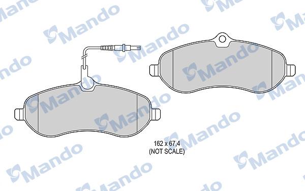 Mando MBF015481 - Тормозные колодки, дисковые, комплект autospares.lv