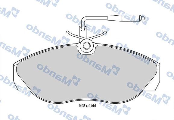 Mando MBF015470 - Тормозные колодки, дисковые, комплект autospares.lv