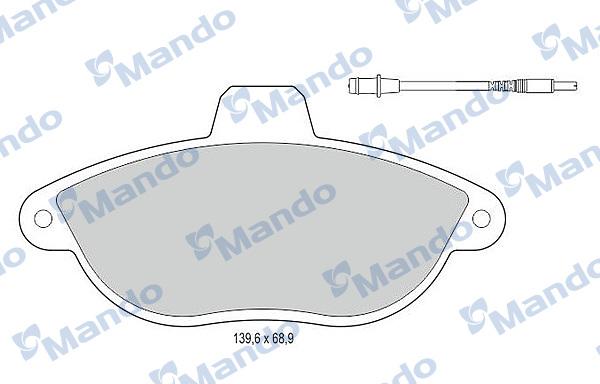 Mando MBF015472 - Тормозные колодки, дисковые, комплект autospares.lv