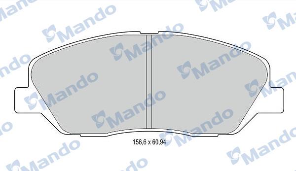 Mando MBF015551 - Тормозные колодки, дисковые, комплект autospares.lv