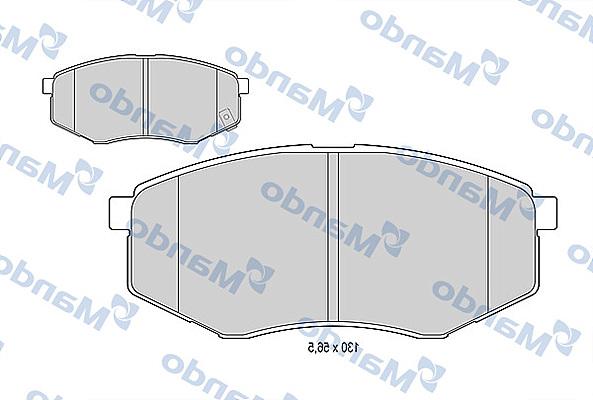 Mando MBF015553 - Тормозные колодки, дисковые, комплект autospares.lv