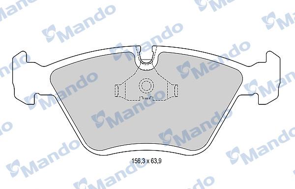 Mando MBF015566 - Тормозные колодки, дисковые, комплект autospares.lv