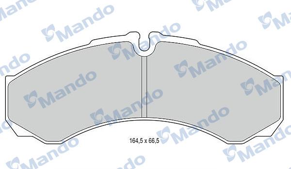 Mando MBF015561 - Тормозные колодки, дисковые, комплект autospares.lv