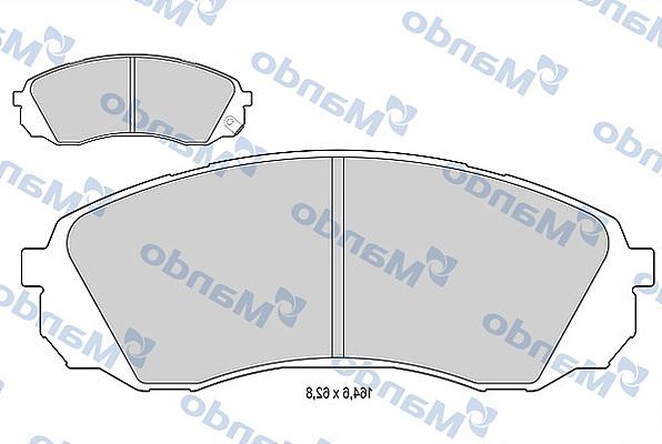 Mando MBF015589 - Тормозные колодки, дисковые, комплект autospares.lv