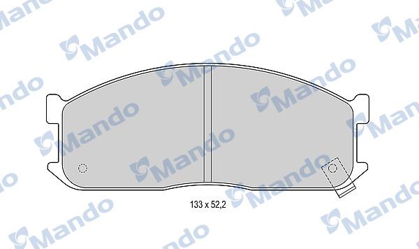 Mando MBF015585 - Тормозные колодки, дисковые, комплект autospares.lv