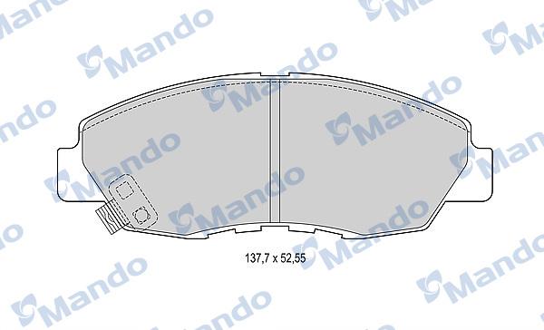 Mando MBF015534 - Тормозные колодки, дисковые, комплект autospares.lv