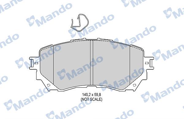 Mando MBF015646 - Тормозные колодки, дисковые, комплект autospares.lv