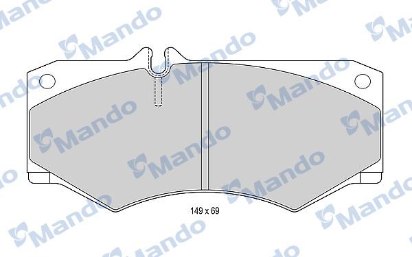 Mando MBF015648 - Тормозные колодки, дисковые, комплект autospares.lv