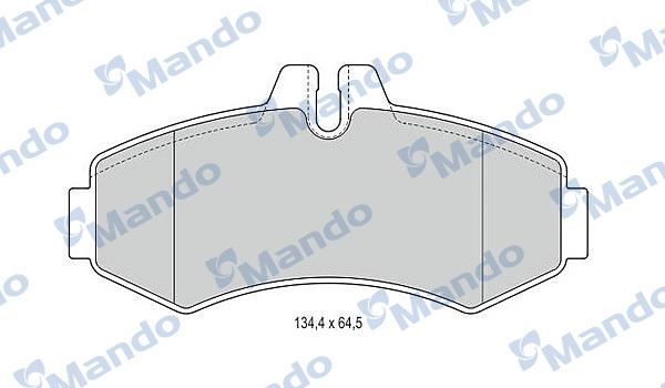 Mando MBF015660 - Тормозные колодки, дисковые, комплект autospares.lv