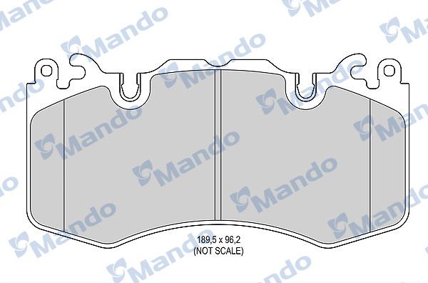 Mando MBF015606 - Тормозные колодки, дисковые, комплект autospares.lv