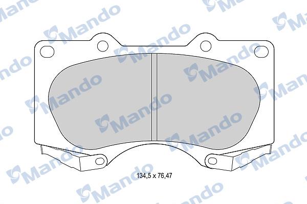 Mando MBF015614 - Тормозные колодки, дисковые, комплект autospares.lv