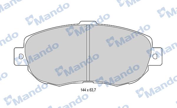 Mando MBF015611 - Тормозные колодки, дисковые, комплект autospares.lv