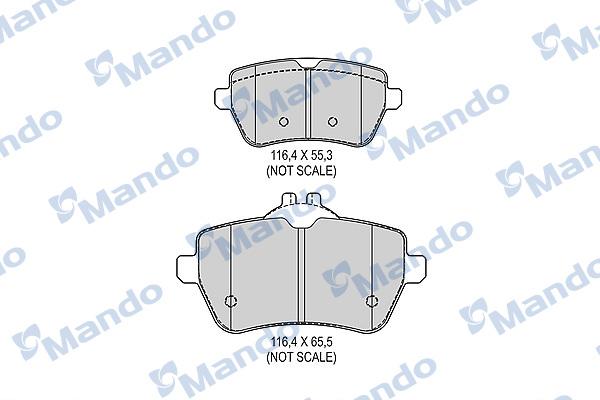 Mando MBF015685 - Тормозные колодки, дисковые, комплект autospares.lv