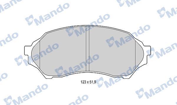 Mando MBF015630 - Тормозные колодки, дисковые, комплект autospares.lv