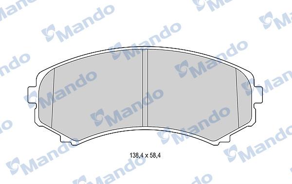 Mando MBF015633 - Тормозные колодки, дисковые, комплект autospares.lv