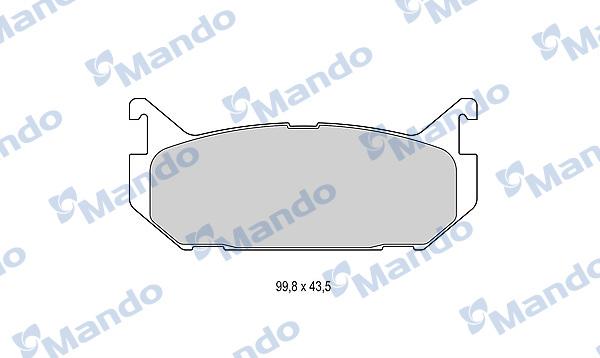 Mando MBF015625 - Тормозные колодки, дисковые, комплект autospares.lv