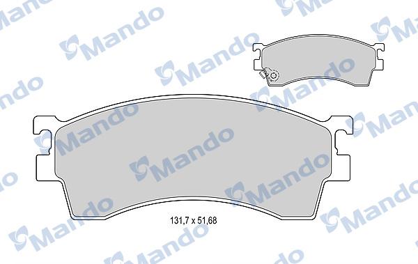 Mando MBF015620 - Тормозные колодки, дисковые, комплект autospares.lv